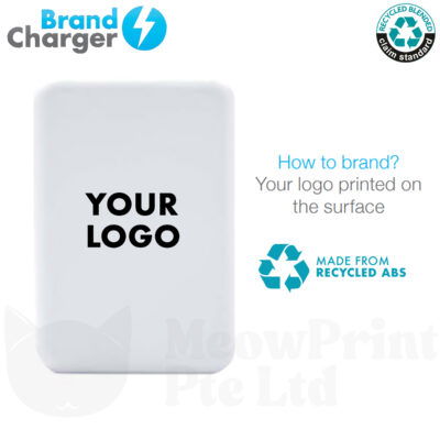 Powercharge 5,000 Eco Magnetic Wireless Powerbank 25-26 printing options