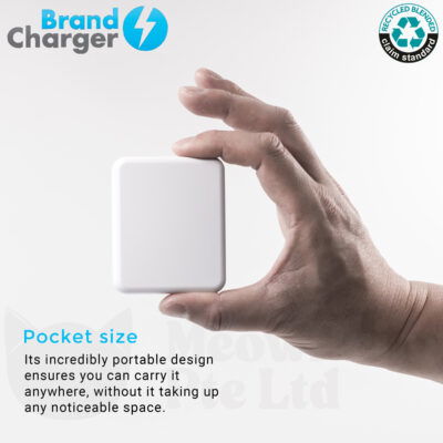 Powercharge Air Eco Pocket-Sized 5,000 Magnetic Wireless Powerbank features 2