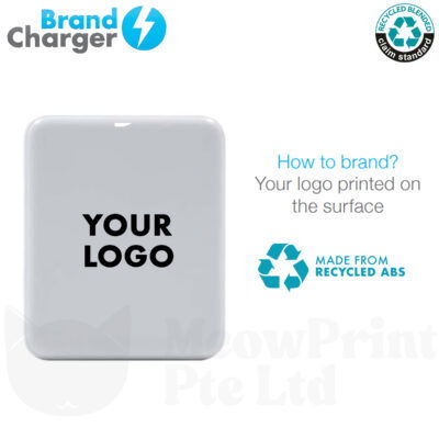 Powercharge Air Eco Pocket-Sized 5,000 Magnetic Wireless Powerbank printing options