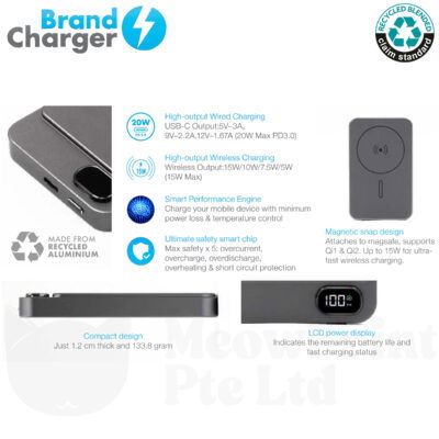 Powerwave 5000 Eco Magnetic Wireless Powerbank 25-26 features