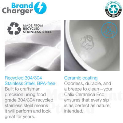 Vortex Calix Ceramica Eco Vacuum Tumbler (400ml) features 1