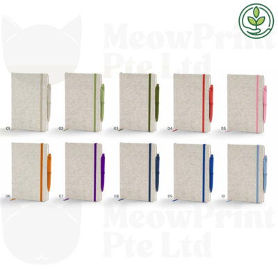 A5 Linen & Cotton Blend Notebook Set with Colored Tie Closure with Charging Cable 25-26 catalogue 2