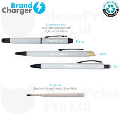Blanca Eco Recycled Aluminium Pen 25-26 printing options