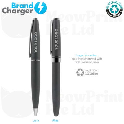 Luna Eco Recycled Aluminium Pen 25-26 printing options