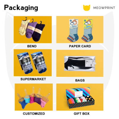 Custom Embroidered Socks 25-26 packaging options