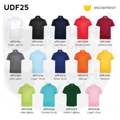 UDF25 Kids Anti-Odor Dri-Fit Polo T-Shirts 25-26 catalogue